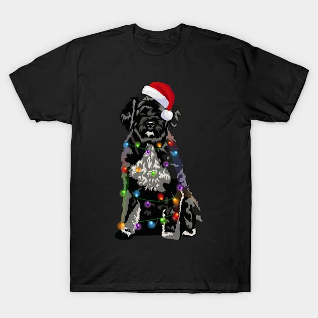 Portuguese Water Dog Christmas Lights Xmas T-Shirt by magazin